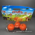 Customized Kids Fruit Plastic Packaging Bag Fresh Keeping Orange Kiwi Zipper Fruit Vegetable Bag